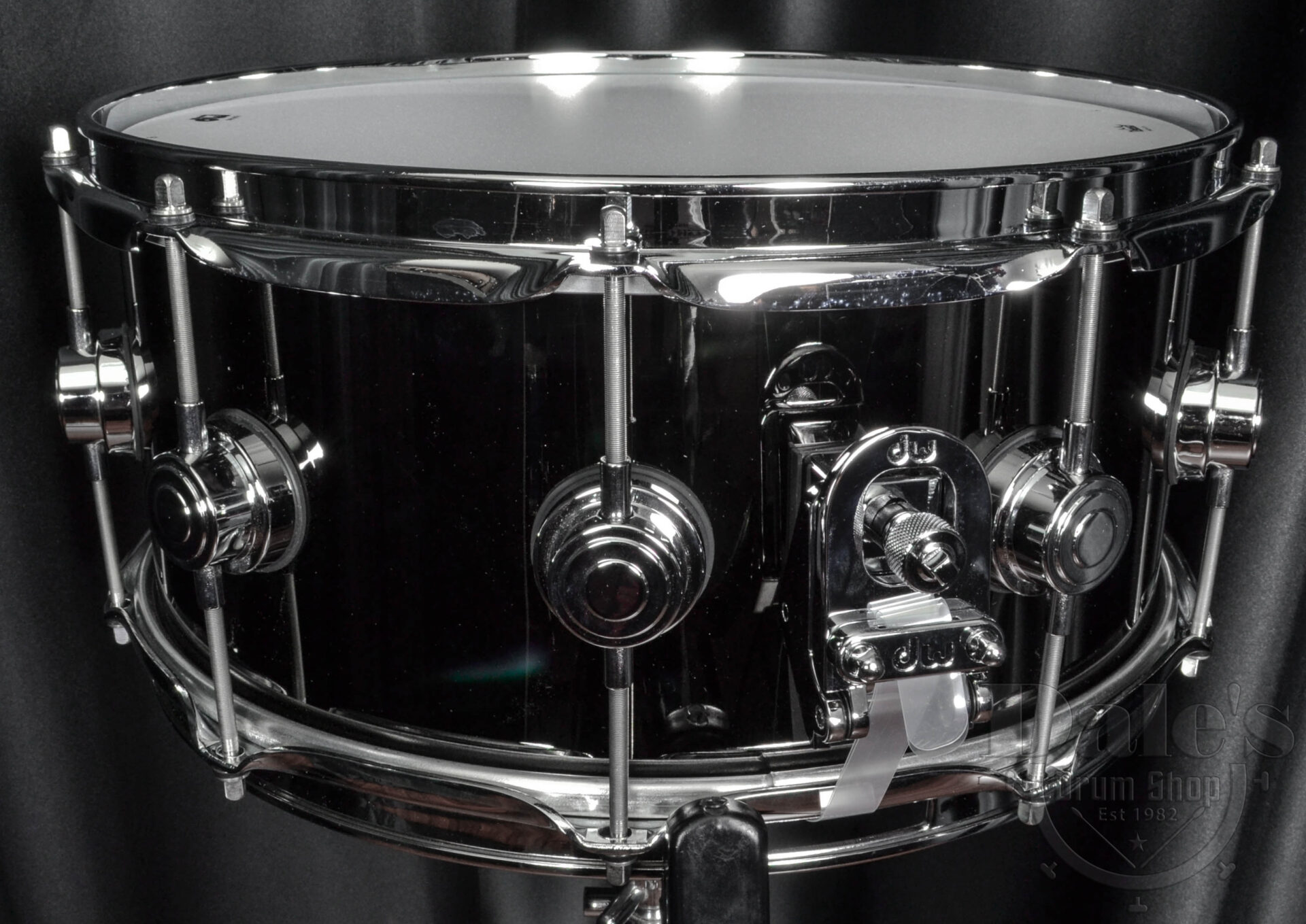 DW Drums Collector's Series 6.5x14 Black Nickel Over Brass Snare Drum with Chrome - Image 2