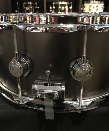 Alternative view of DW Drums new Drum Workshop 6.5x14 Collector's Snare Black Satin Brass w/ Chrome