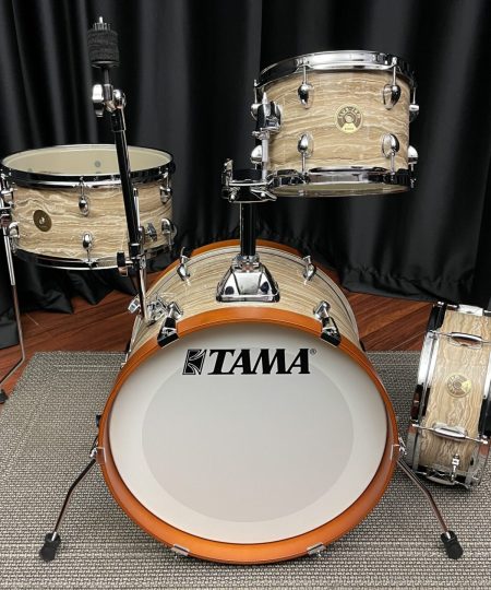 Alternative view of Tama Drums Club-Jam 4pc 10, 14f, 18, and Snare Cream Marble Wrap