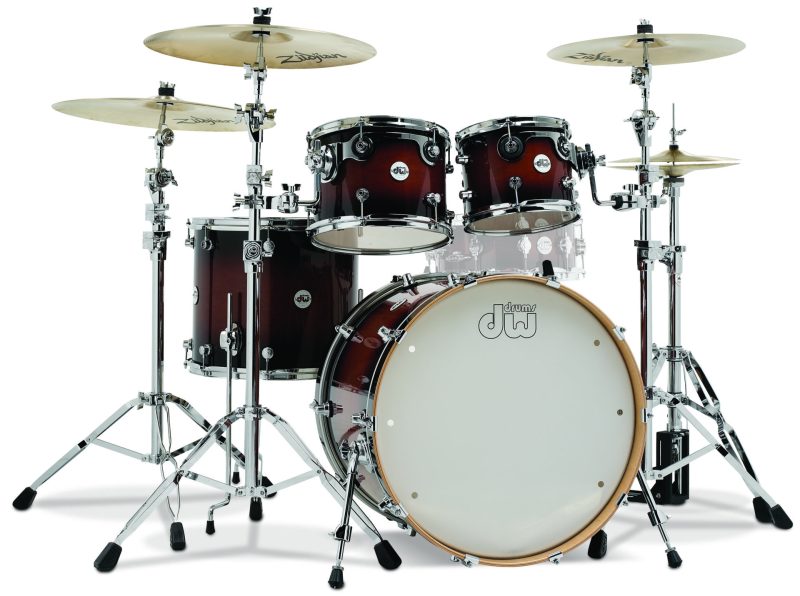 DW Design Series Maple 4pc Drum Set Tobacco Burst Lacquer