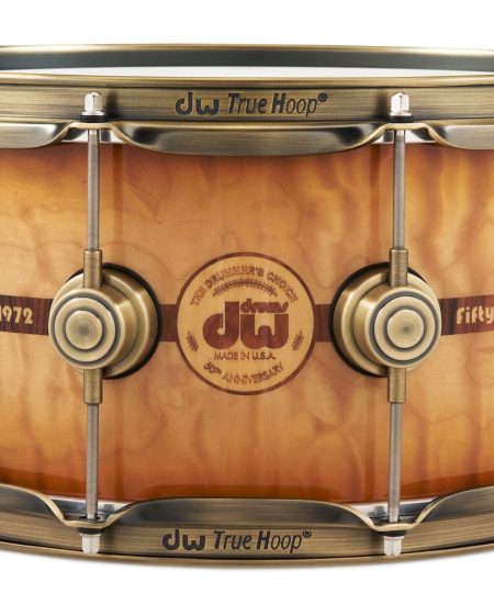 DW Drums 50th Anniversary Ltd. 6.5 x 14 Snare Persimmon and Spruce Burnt Toast Burst Lacquer