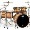 DW Drums 50th Anniversary Ltd. 6 Piece Kit Persimmon and Spruce Burnt Toast Burst Lacquer
