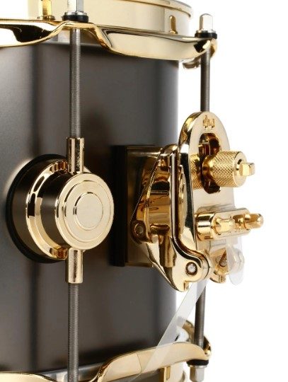 Alternative view of DW Drums Drum Workshop 6.5×14 in. Collector’s Snare Black Satin Brass w/ Gold