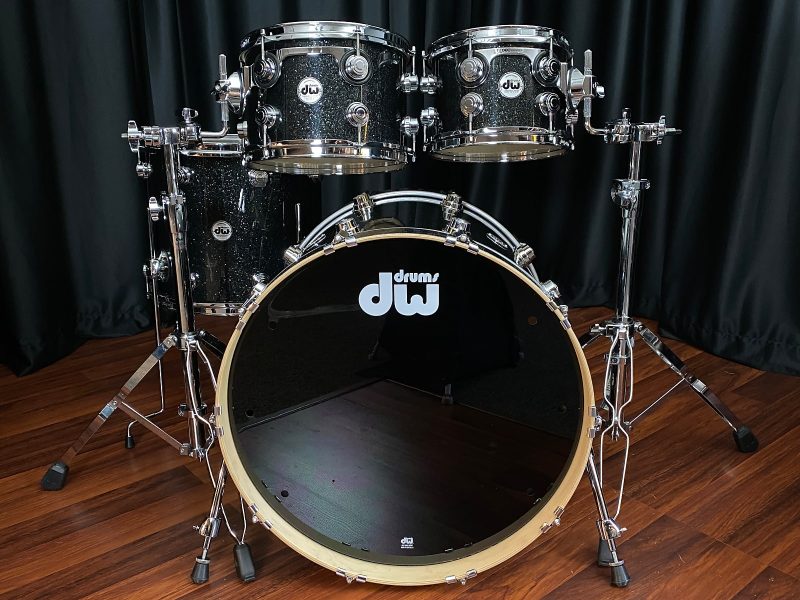 DW Drums Collector's Pure Maple SSC Black Ice 4pc Drum Set