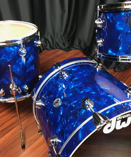 DW Drums Collector's Series Drum Workshop Pure Maple 333 Blue Moonstone 3pc Kit
