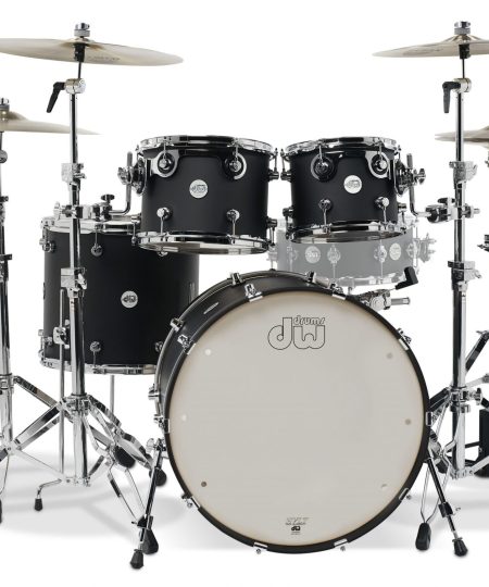 DW Design Series Maple 4pc Drum Set Black Satin DDLM2214BL