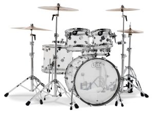 Drum Workshop Design Series DW 4pc Clear Acrylic set DDAC2214CL