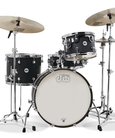 DW Drums Design Maple Frequent Flyer 4pc Black Satin Kit