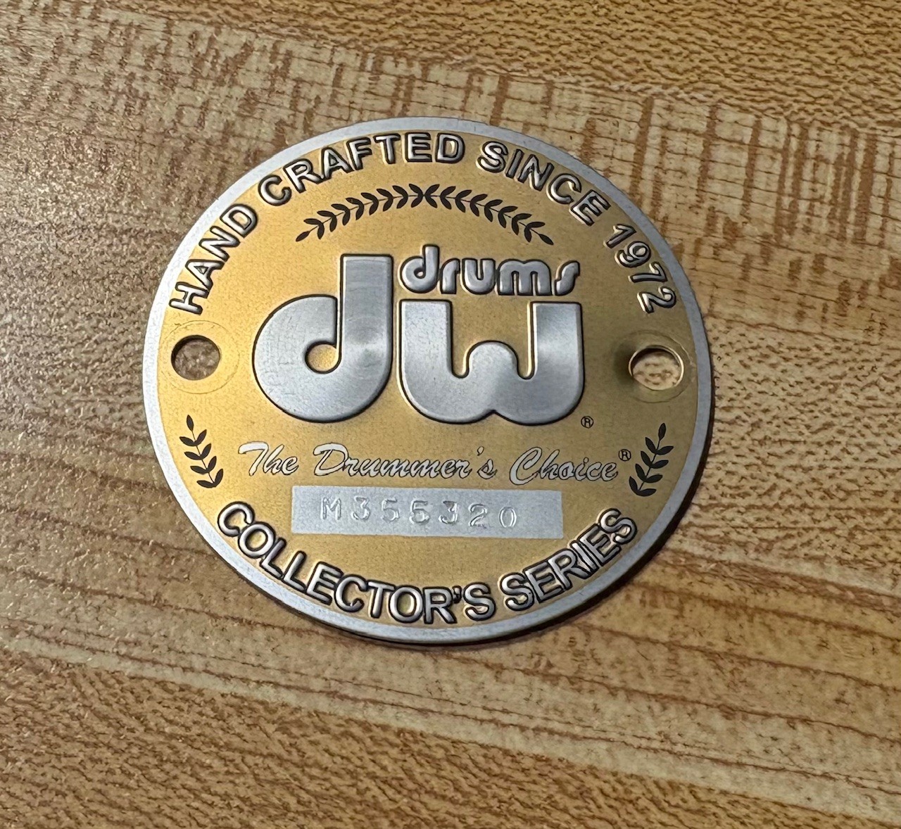 DW Drums Parts Collector's Series Gold Drum Badge