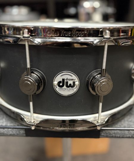 DW Used 3mm Collector's Aluminum 6.5x14 Snare Drum Black Powder Coat