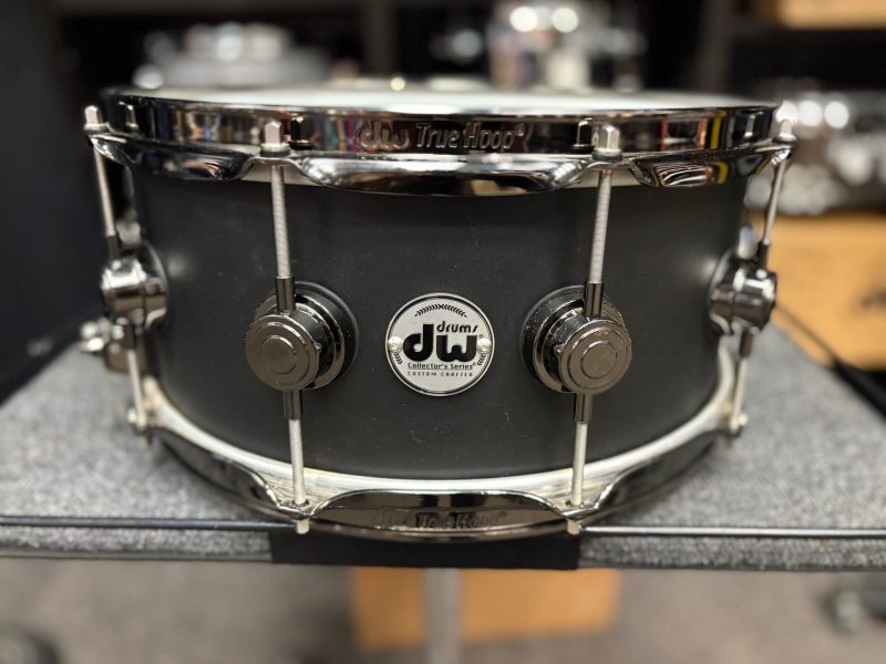 DW Used 3mm Collector's Aluminum 6.5x14 Snare Drum Black Powder Coat