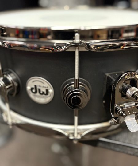 Alternative view of DW Used 3mm Collector's Aluminum 6.5x14 Snare Drum Black Powder Coat