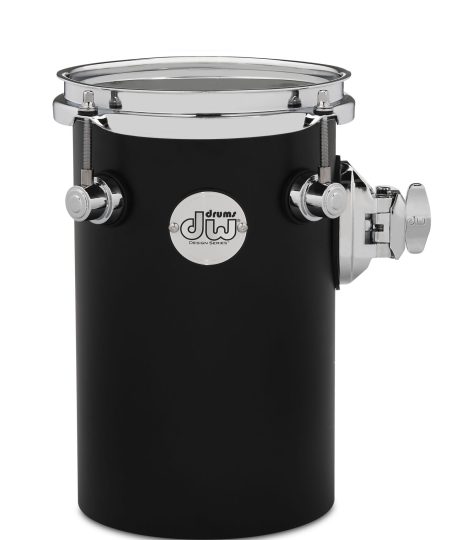 DW Design Series RataTom Acrylic Drum 10x6 Black Satin With TB12