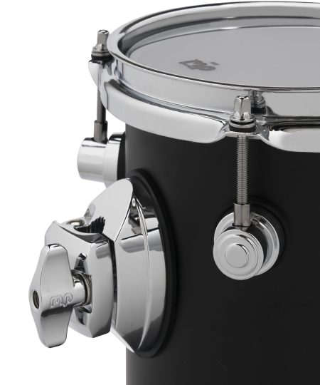 Alternative view of DW Design Series RataTom Acrylic Drum 12x6 Black Satin With TB12