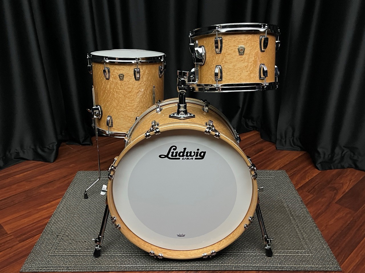 Ludwig USA Classic Maple Downbeat Birdseye 3pc Kit 12, 14, 20 - Image 8