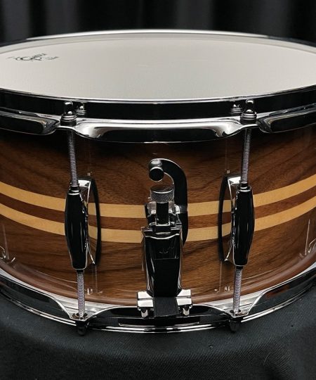 Alternative view of Gretsch Full Range 6.5x14 Walnut Snare Drum With Maple Inlays