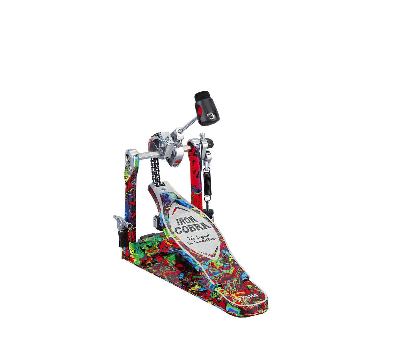 TAMA 50th Limited Iron Cobra Marble Psychedelic Rainbow Power Glide Single Pedal