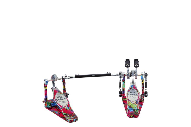 TAMA 50th Limited Iron Cobra Marble Psychedelic Rainbow Power Glide Double Pedal