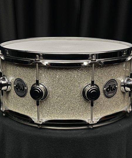 DW 6x14 Drum Workshop Collector's Pure Maple SSC Broken Glass Snare Drum Used
