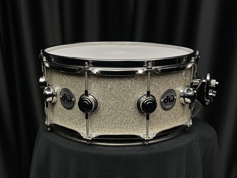 DW 6x14 Drum Workshop Collector's Pure Maple SSC Broken Glass Snare Drum Used
