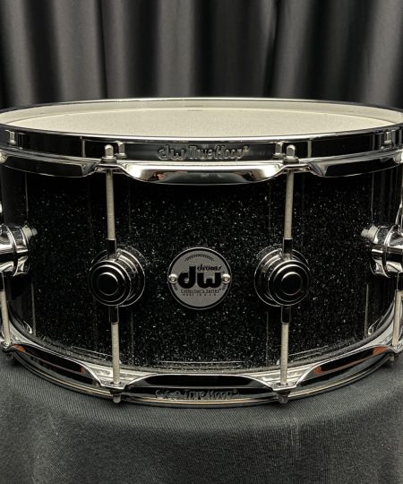 DW 6.5×14 Drum Workshop Collector’s Pure Maple SSC Black Ice Snare Drum