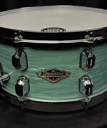 Tama drums Starclassic Walnut / Birch 6×13 snare drum Surf Green Silk