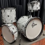 Gretsch White Satin Flame Catalina Club Jazz 12, 14, 18 and Snare CT1-J484-WSF