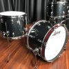 Ludwig Classic Maple Stingray 3pc Black Sparkle 12, 14, 20 Kit Red Sparkle Accent