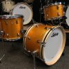 Ludwig Classic Maple Stingray Gold Sparkle 3pc Kit With Black Sparkle Bass Hoop Inlays