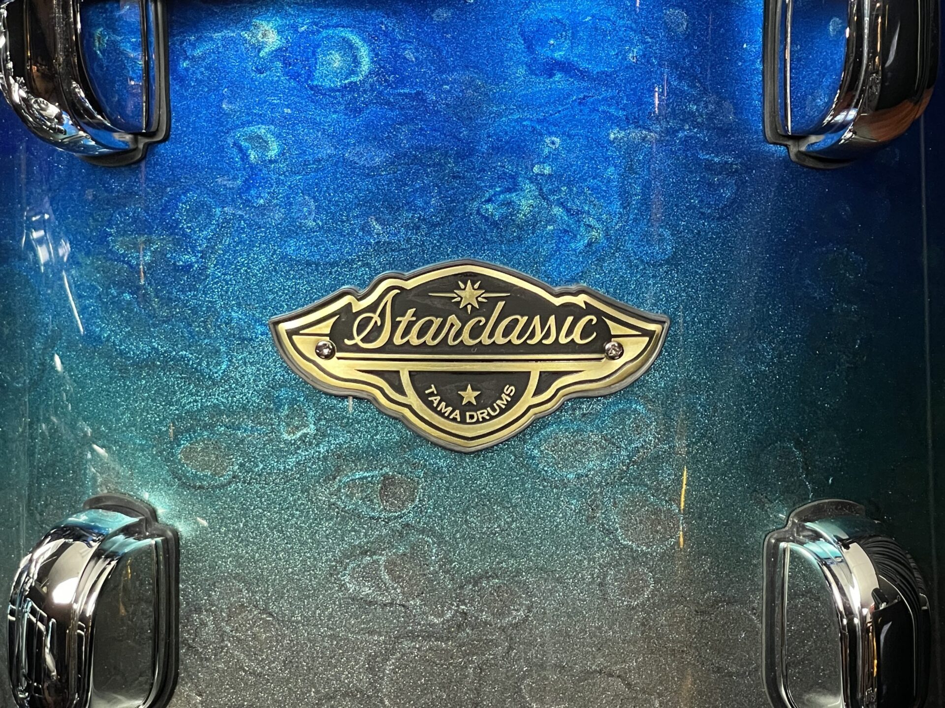 TAMA Drums Starclassic Walnut Birch Molten Blue Ice Fade 4pc Kit WBS42S MBI - Image 4