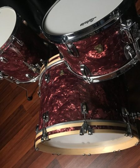 Alternative view of Ludwig Classic Maple Ltd. Burgundy Pearl Downbeat 12, 14, 20 kit LUDCM3PBP