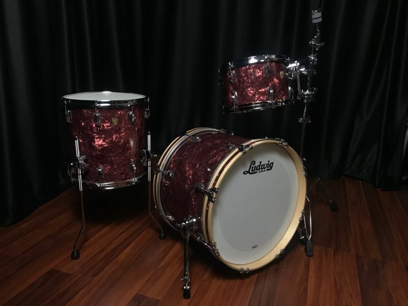 Ludwig Classic Maple Ltd. Burgundy Pearl Downbeat 12, 14, 20 kit LUDCM3PBP