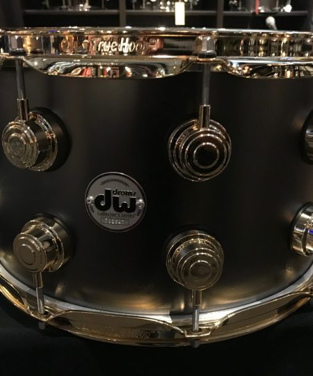 DW Drums Drum Workshop 8x14 in. Collector's Snare Black Satin Brass w/ Gold