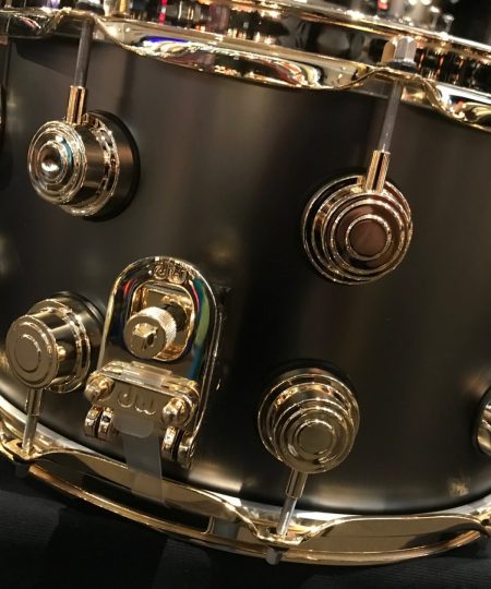 Alternative view of DW Drums Drum Workshop 8x14 in. Collector's Snare Black Satin Brass w/ Gold