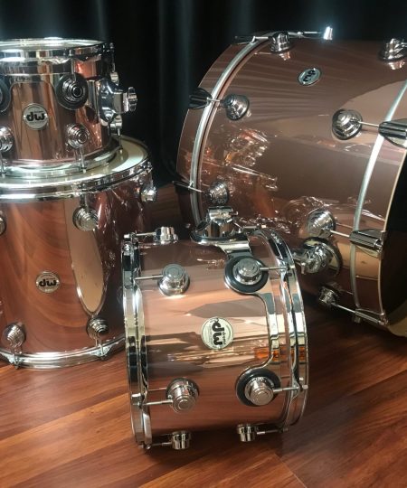DW Collector's Pure Maple 333 Rose Copper Drum Workshop 4pc Kit