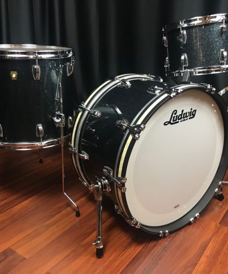 Alternative view of Ludwig drums sets USA Classic Maple Stingray II Black Sparkle 12x22, 8x12, 14x16 w/ Vintage Marine LUDCMSRIIBLKSPKLVMP