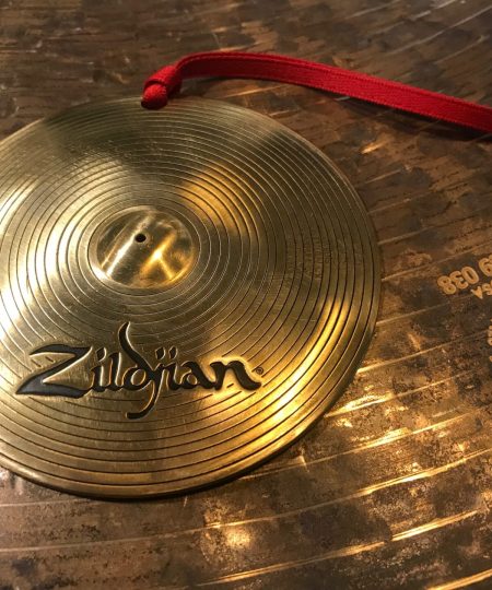Zildjian Metal Cymbal Ornament w/ Stamp and Hanger Great Drummer Gift