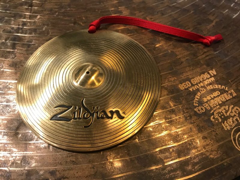 Zildjian Metal Cymbal Ornament w/ Stamp and Hanger Great Drummer Gift