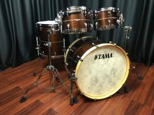 Tama Drums Star Maple Satin Dark Mocha w/ Dual Inlays 10, 12, 16, 22 Kit