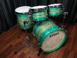 Tama Drums Star Maple Emerald Sea Curly Maple Burst 10, 12, 16, 22 Kit TAMASTARM4PECB