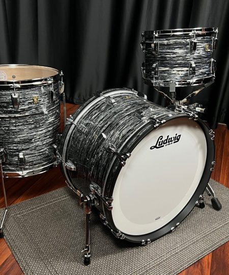 Ludwig Drums Sets USA Classic Maple Vintage Black Oyster Fab 13, 16, 22 Kit LUDCMFABVBO