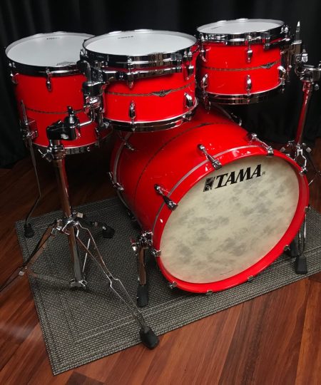 Alternative view of Tama Drums Star Bubinga Solid Candy Red 10, 12, 14, 20 Kit