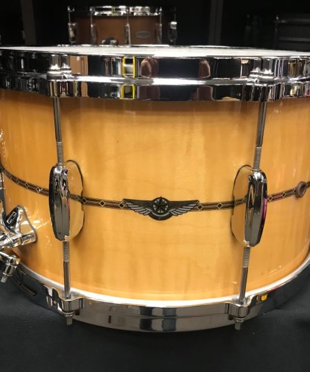 Tama Drums Star Maple 8x14 Gloss Natural Curly Maple Snare Drum