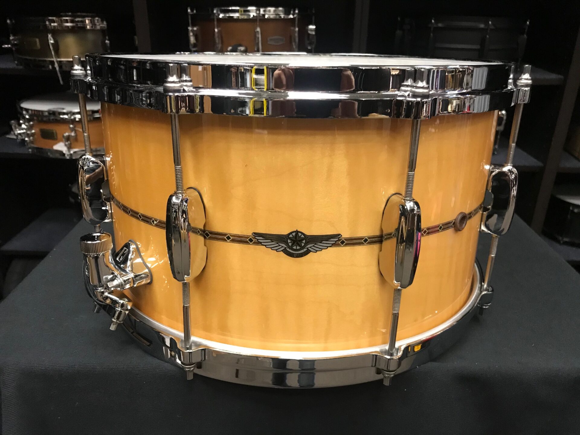 Tama Drums Star Maple 8x14 Gloss Natural Curly Maple Snare Drum