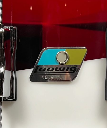 Alternative view of Ludwig Vistalite 50th Anniversary Red/White Pattern E 6.5x14 Snare