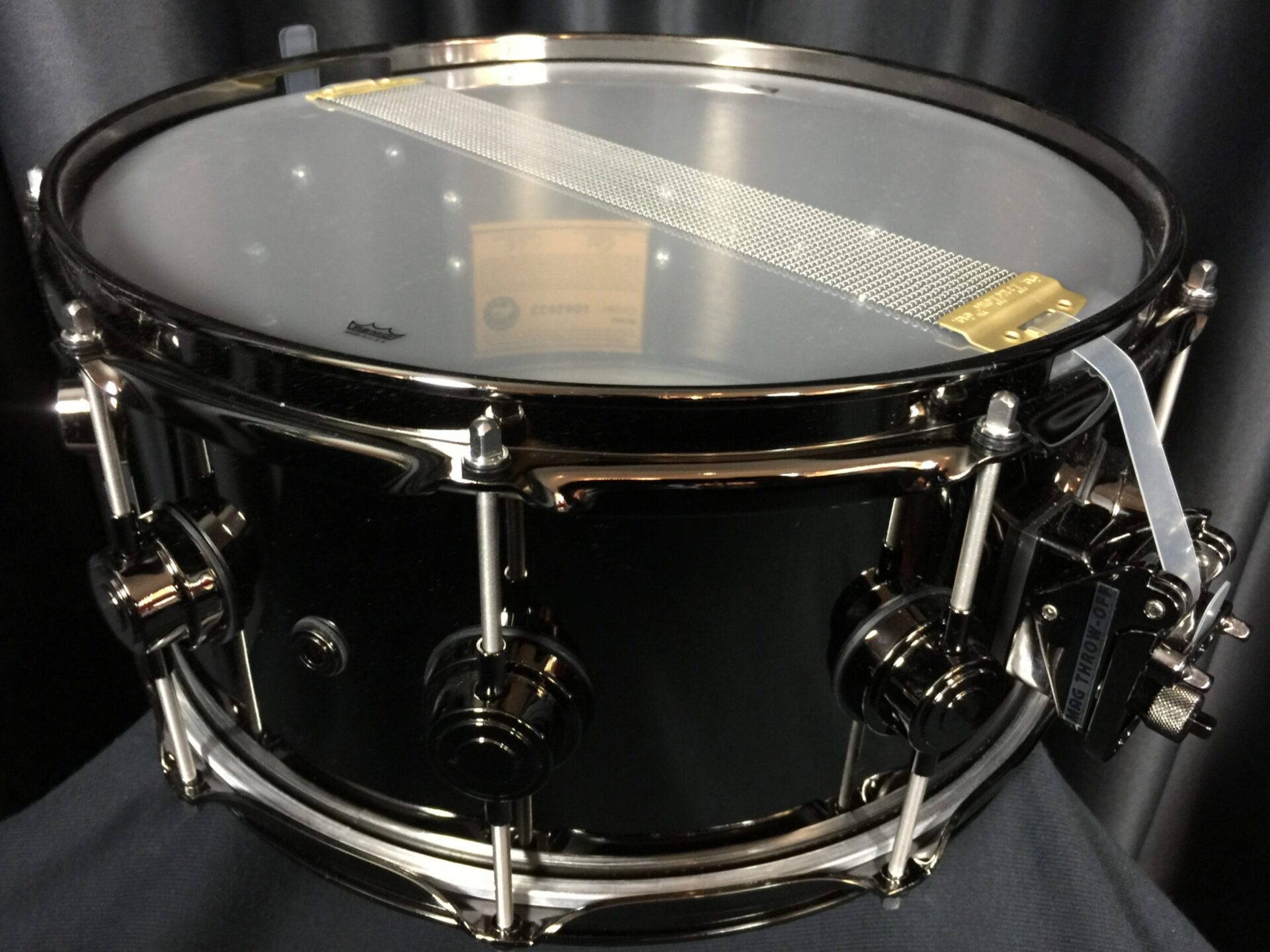 DW Collector's 6.5×14 Black Nickel Brass Snare with Black Nickel Hardware - Image 5