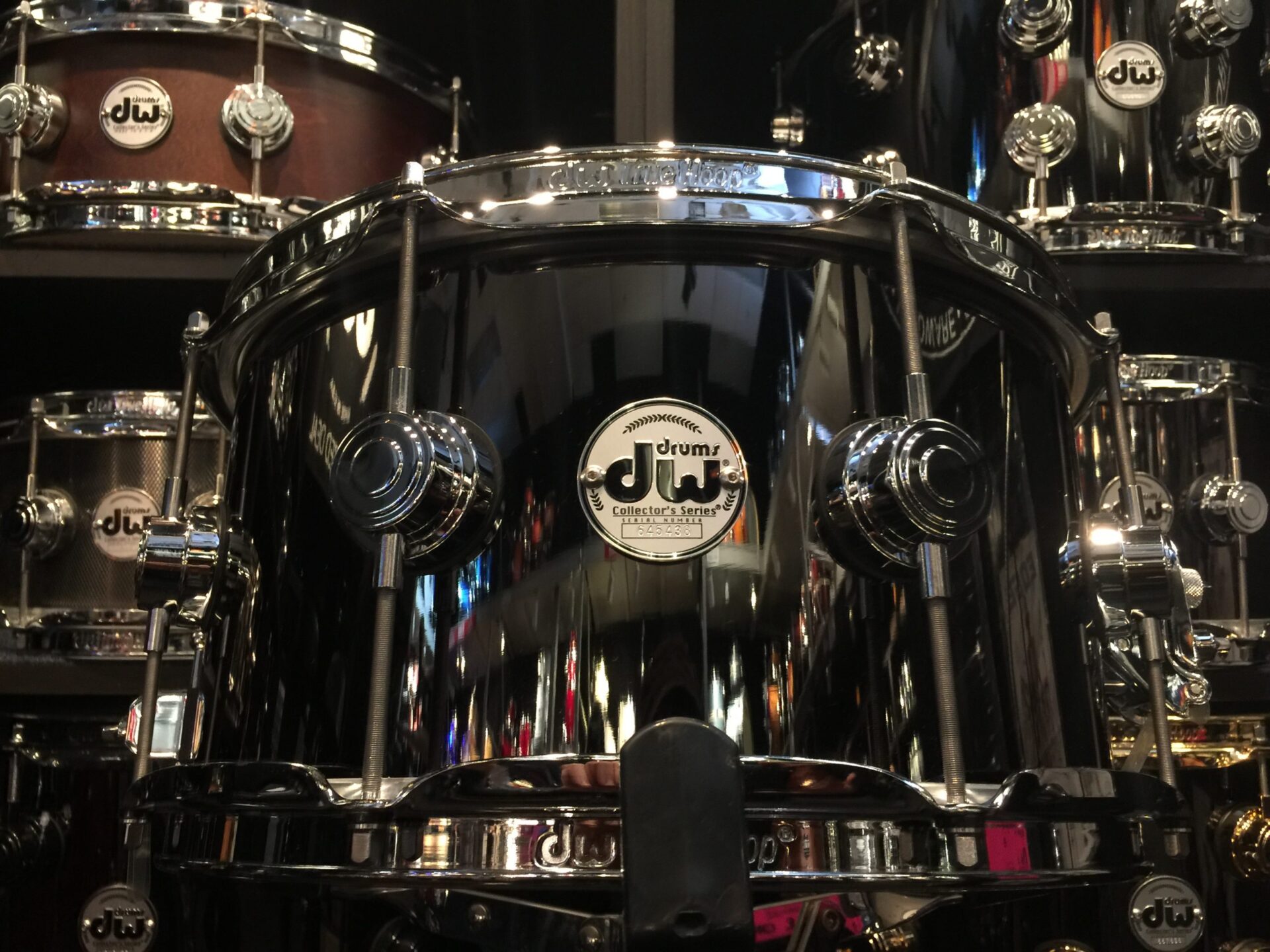DW Drums 7×13 in. Collector's Snare Black Nickel Over Brass With Chrome Hardware
