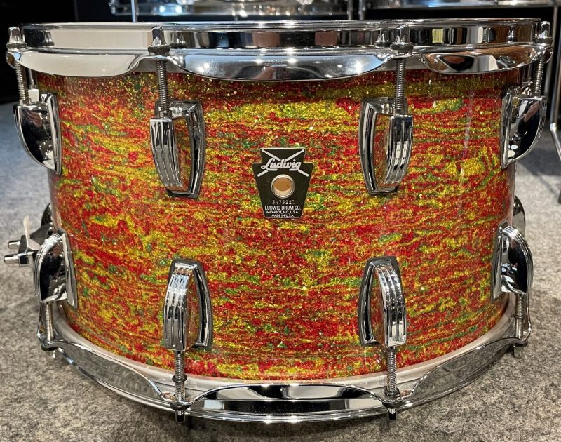 Ludwig Classic Maple 8x14 Snare Drum Rare Citrus Mod Glass Used