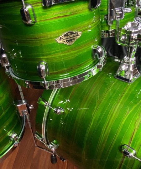 Alternative view of Tama Starclassic Walnut Birch Lacquer Shamrock Oyster 4pc W/B Kit WBS42SLSO