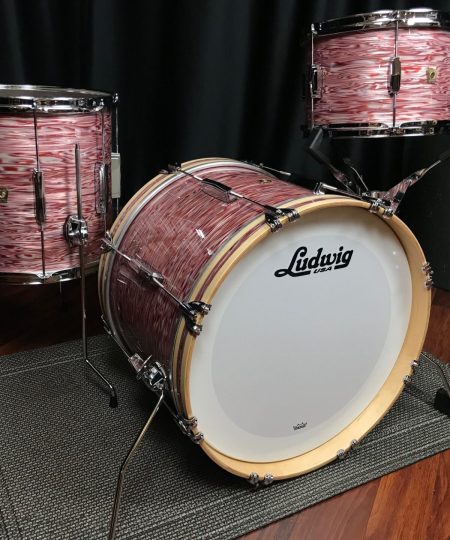 Ludwig USA Classic Maple Vintage Pink Oyster Kit Club Date Build Downbeat LUDCMCUSTCDDBVPO